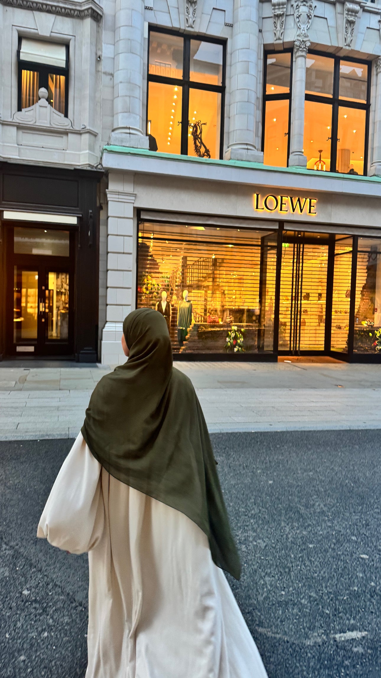 Khaki green chiffon hijab