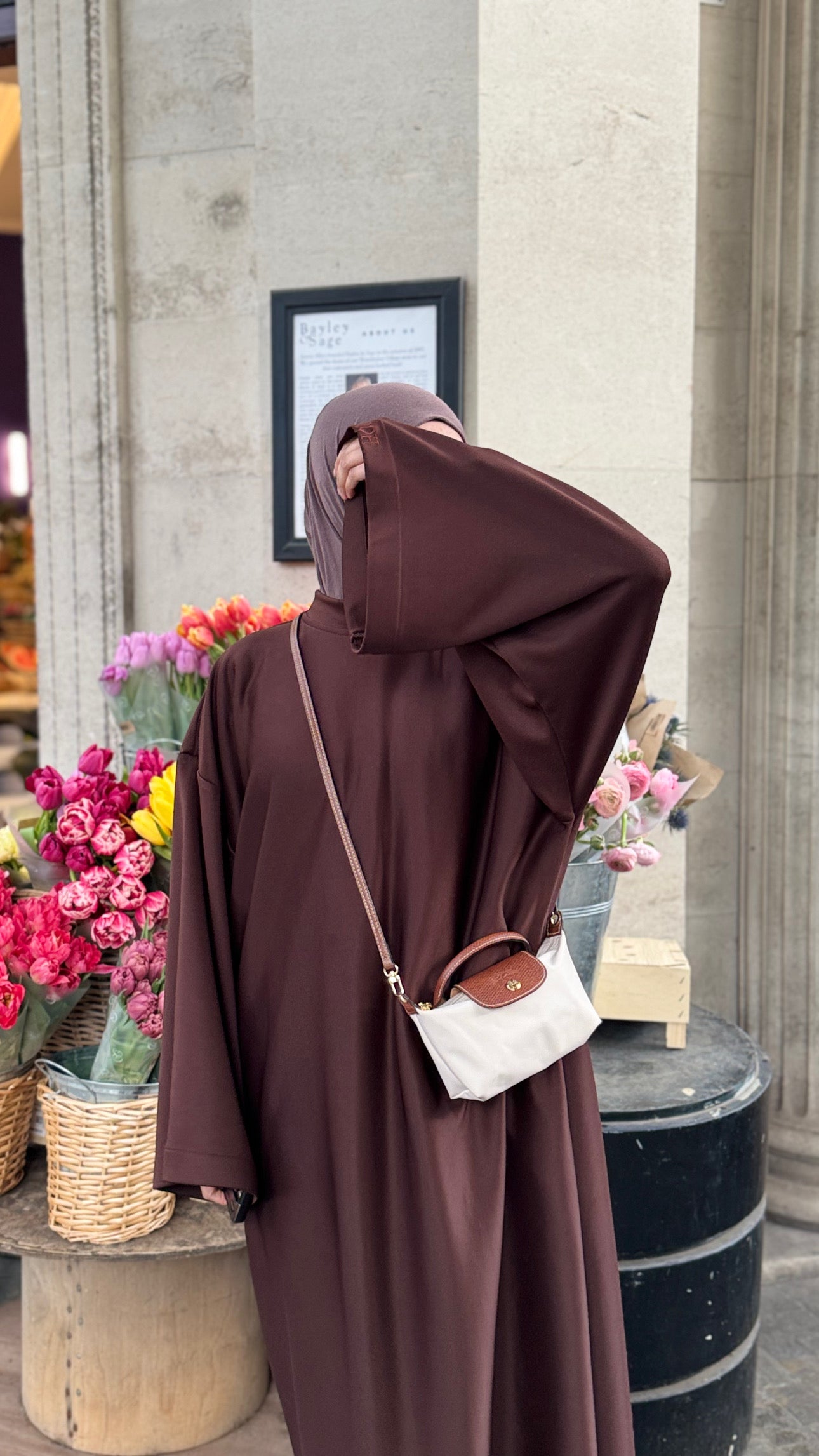 T-shirt dress in Brown