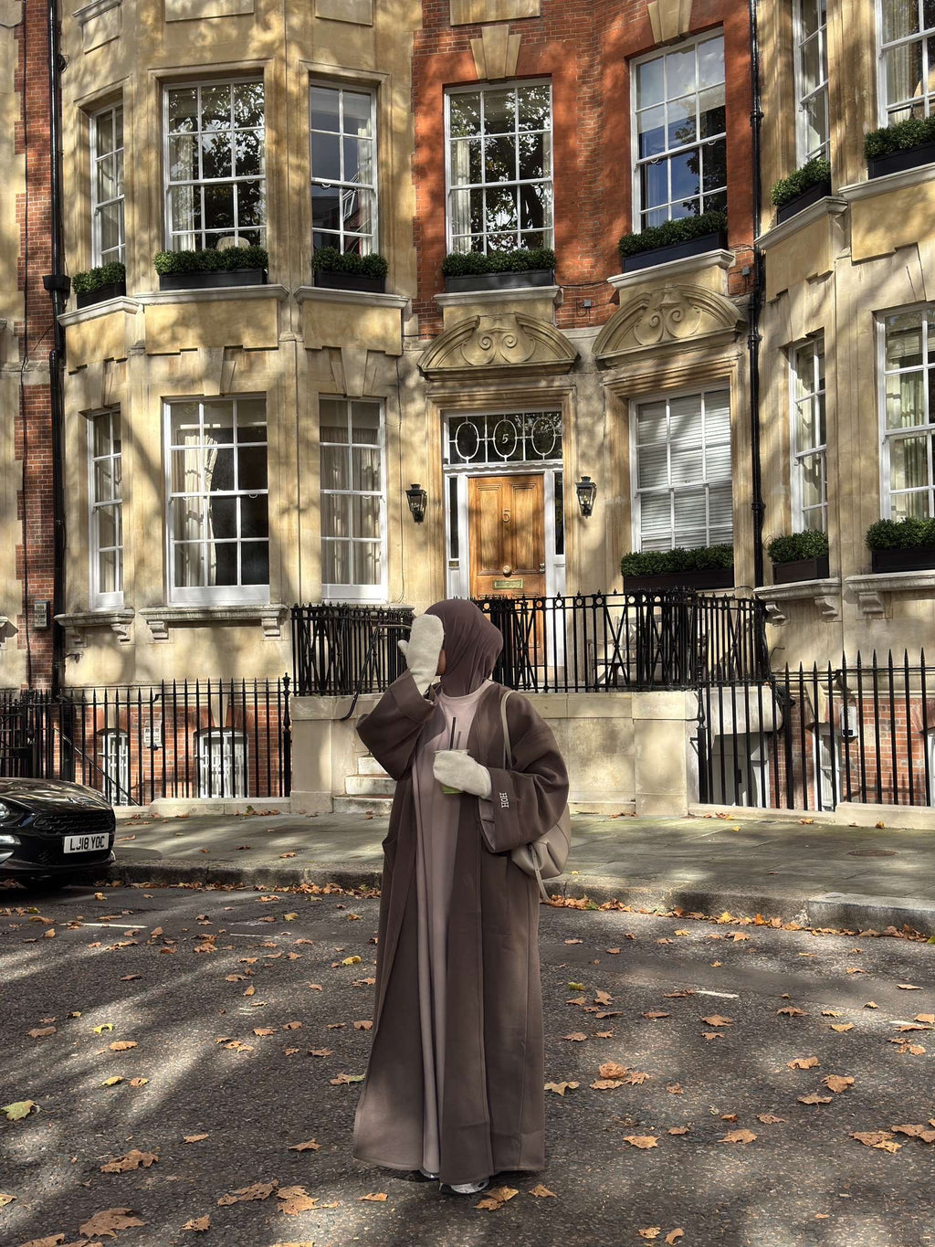 Wool abaya coat