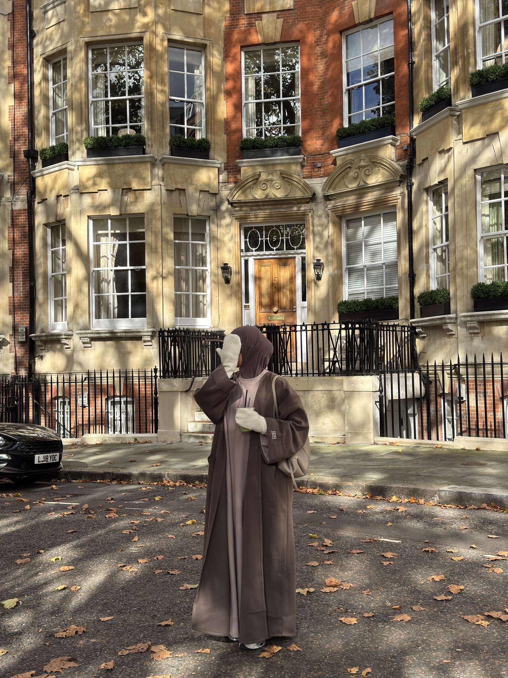 Wool abaya coat