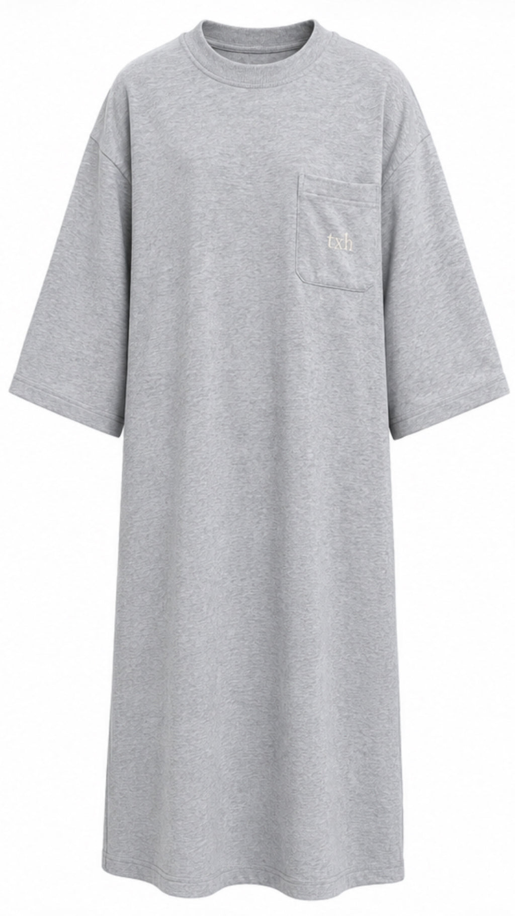 Crew neck dress grey