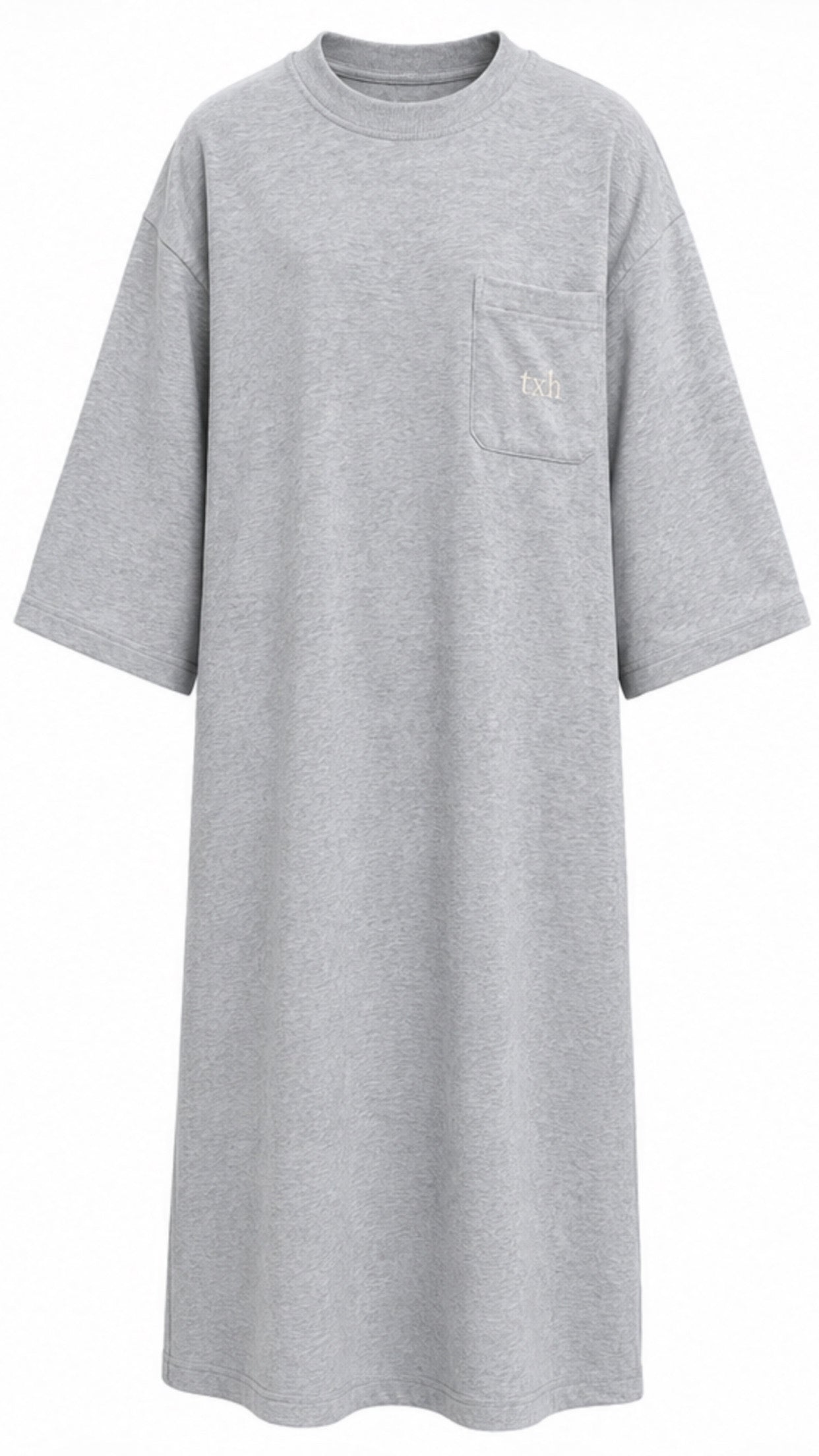 Crew neck dress grey