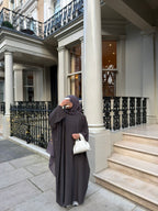Dark mauve 2 piece abaya