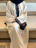 Navy embroidered abaya