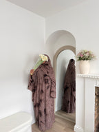 Printed Abaya in pink