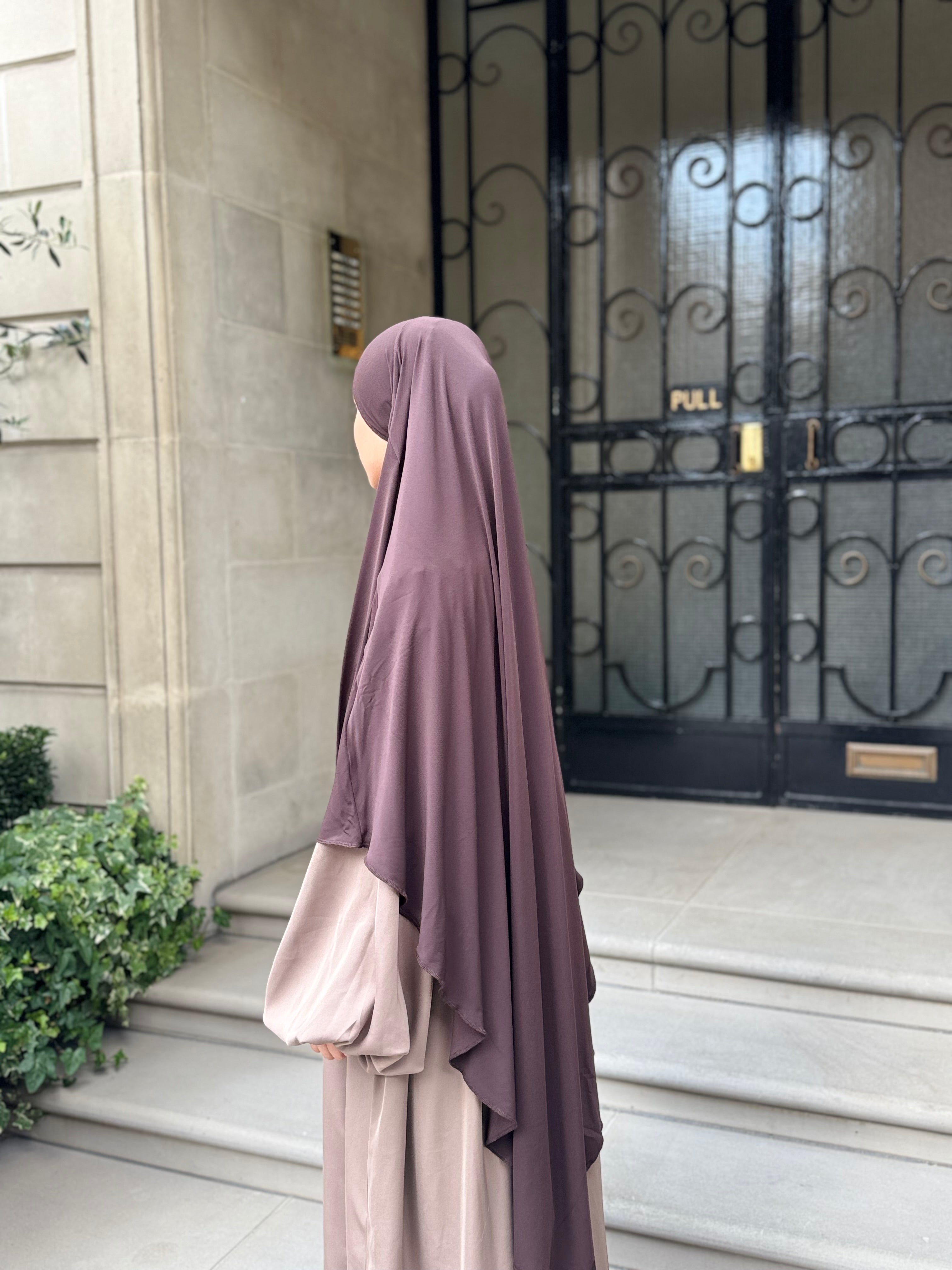 Jersey khimar in expresso