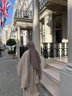 Abaya coat with attached scarf