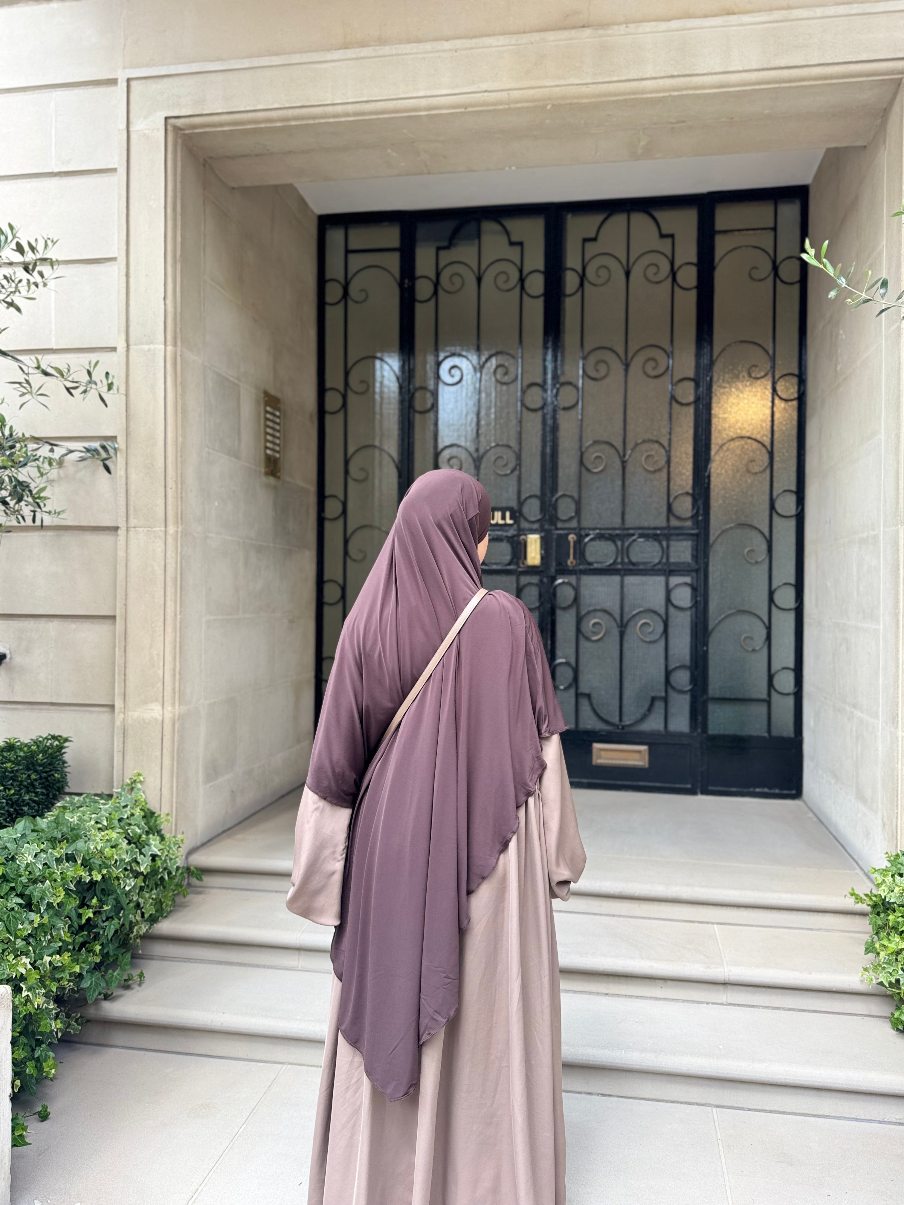 Jersey khimar in expresso