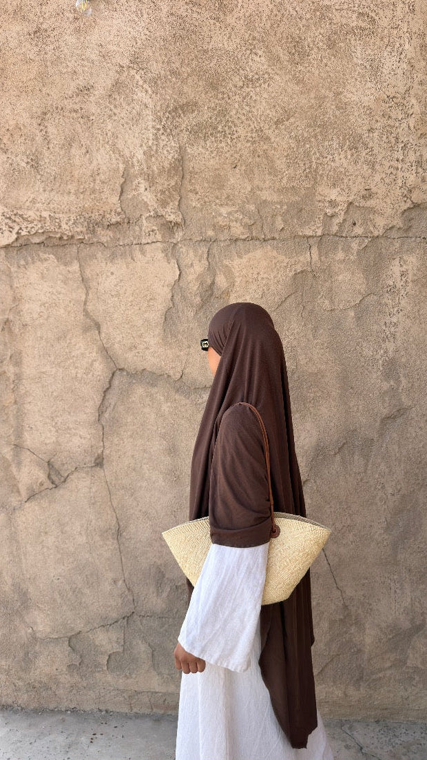 Jersey Khimar dark brown