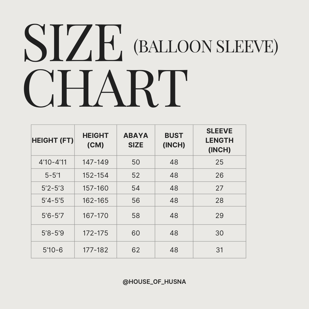 Black balloon sleeve abaya