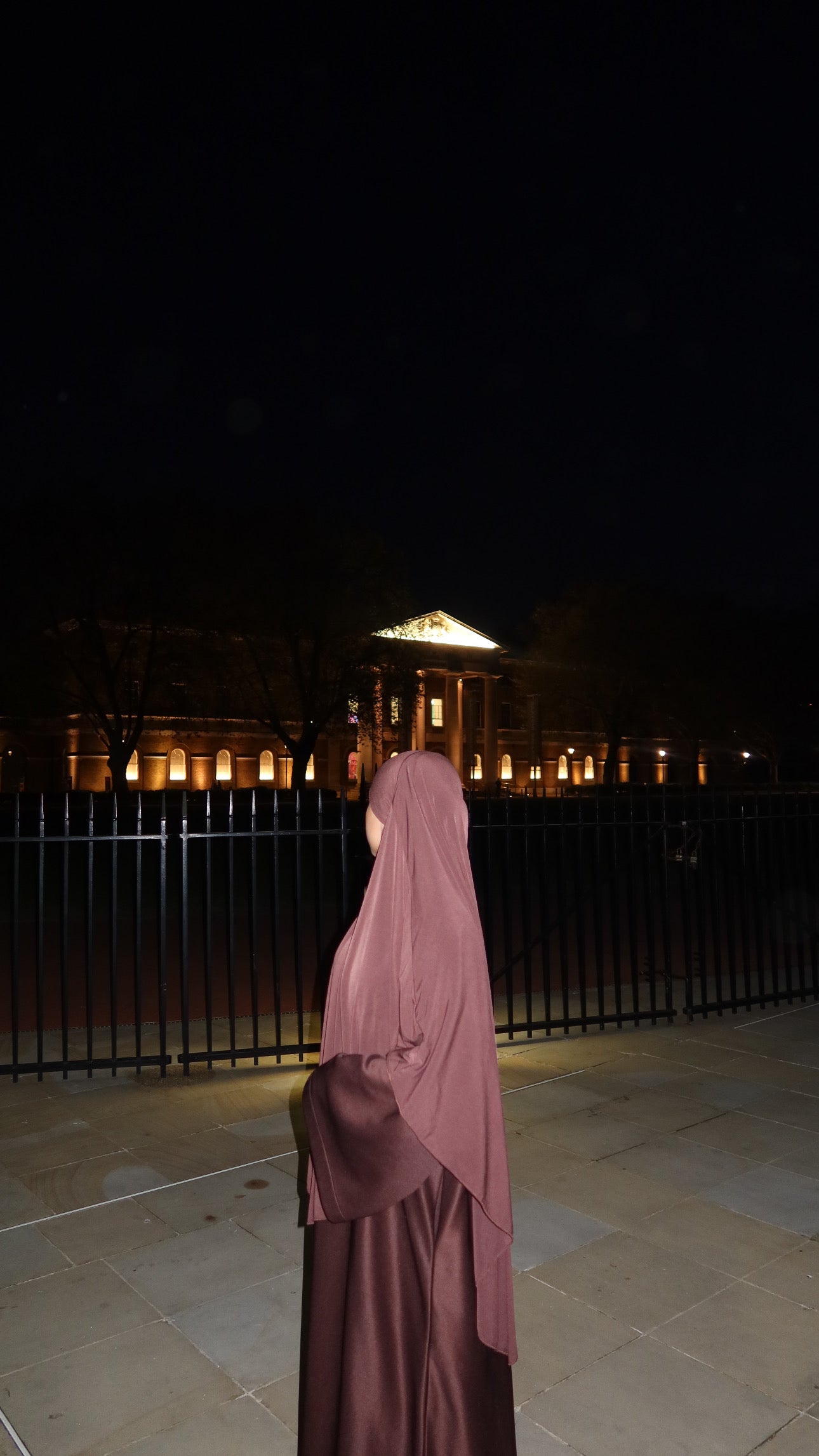 Chocolate brown jersey khimar