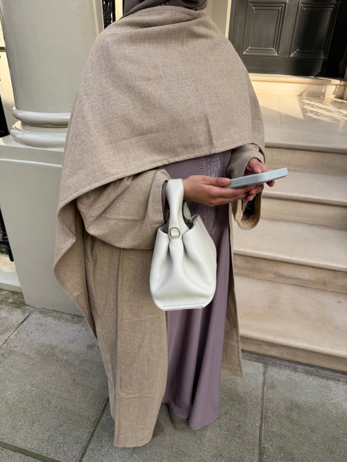 Abaya coat with attached scarf
