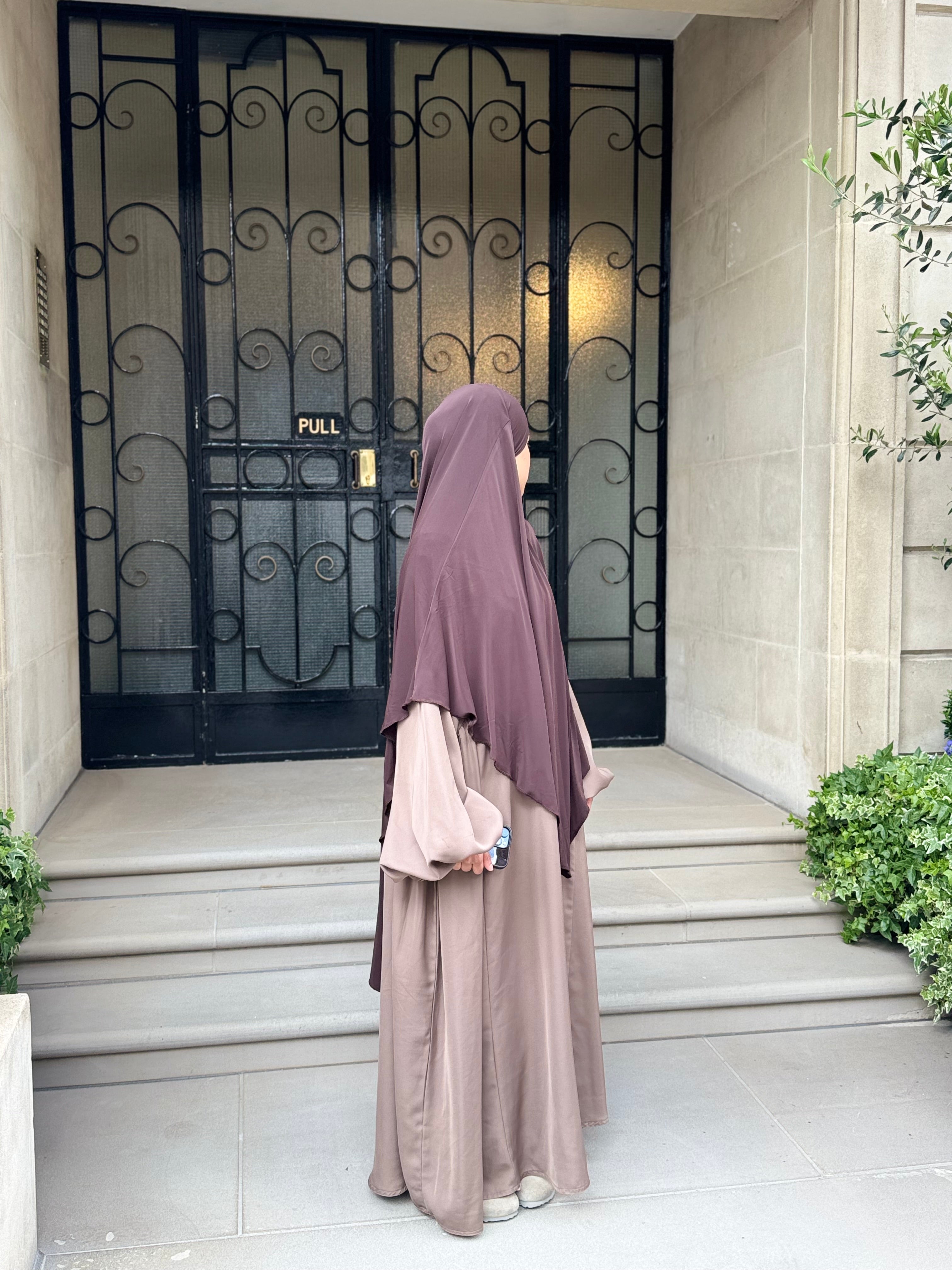 Jersey khimar in expresso
