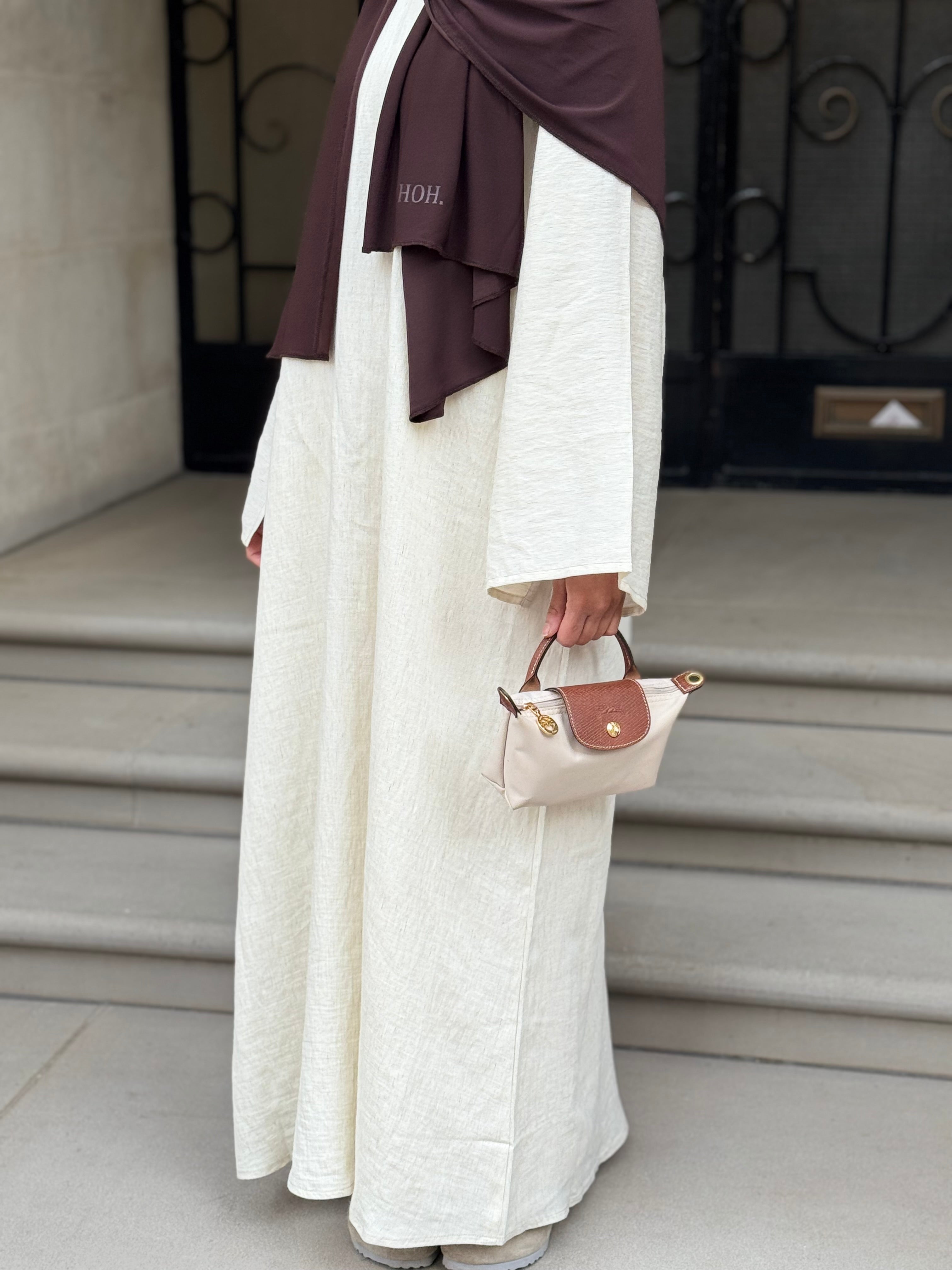 Classic Linen closed abaya