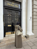Hooded abaya khaki