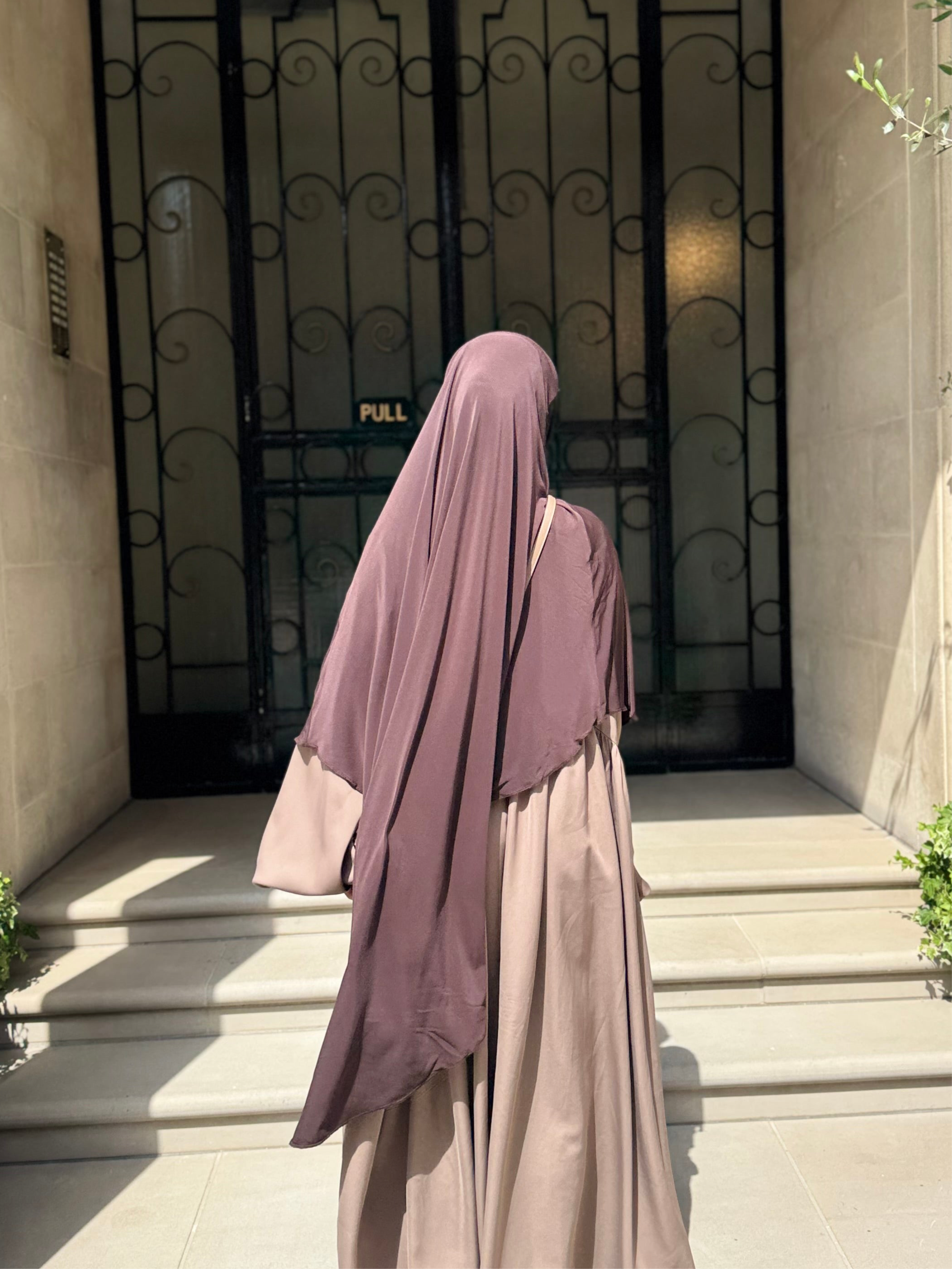 Jersey khimar in expresso