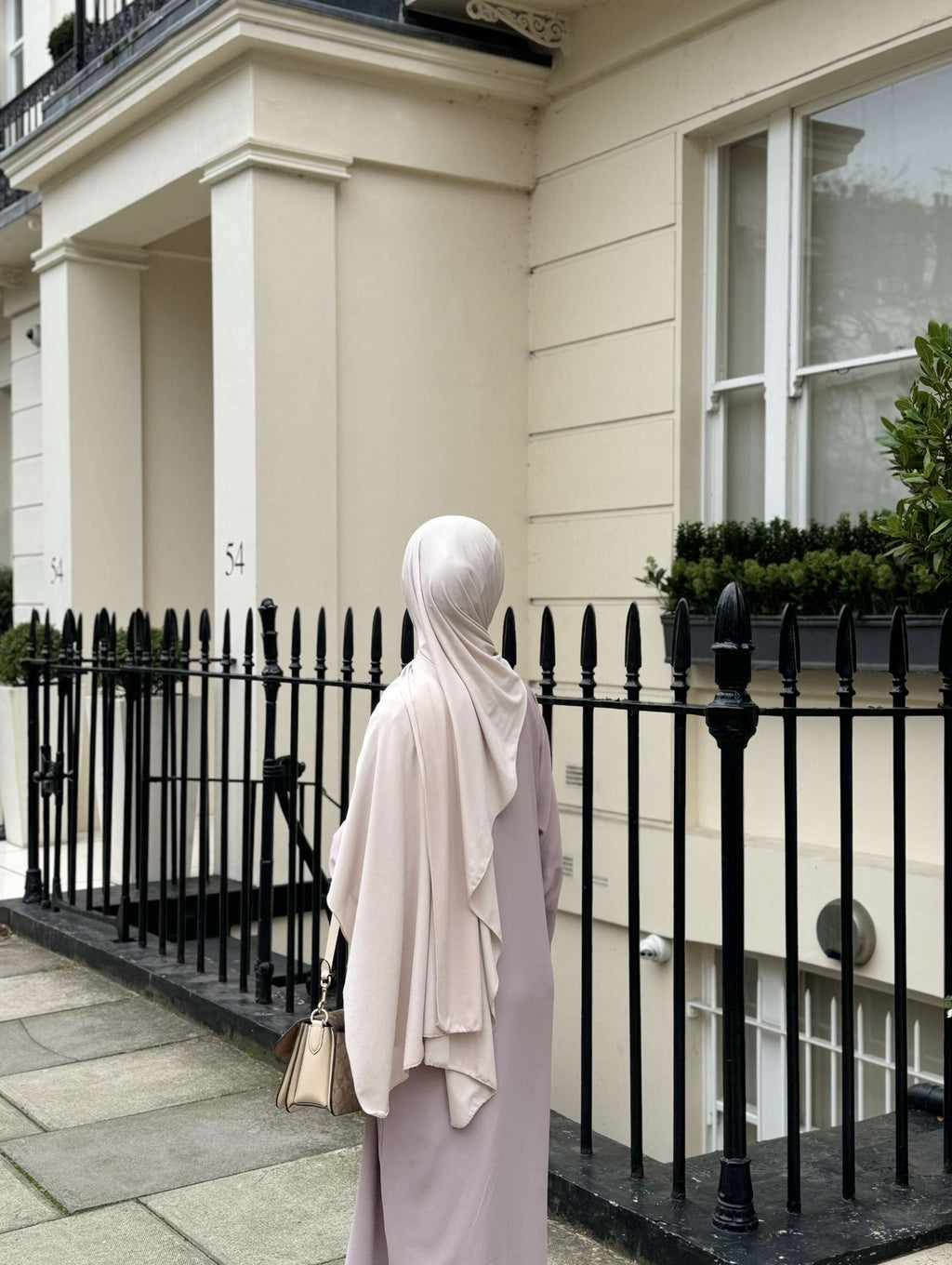 Beige jersey scarf