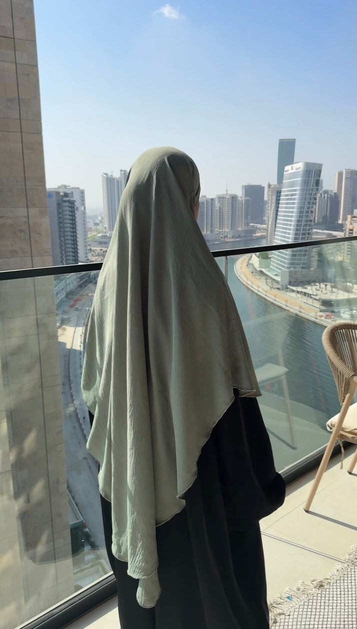 Classic one layered mint green Khimar