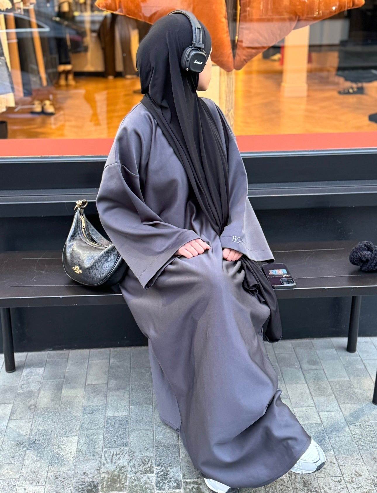 T-shirt dress in Lead Grey