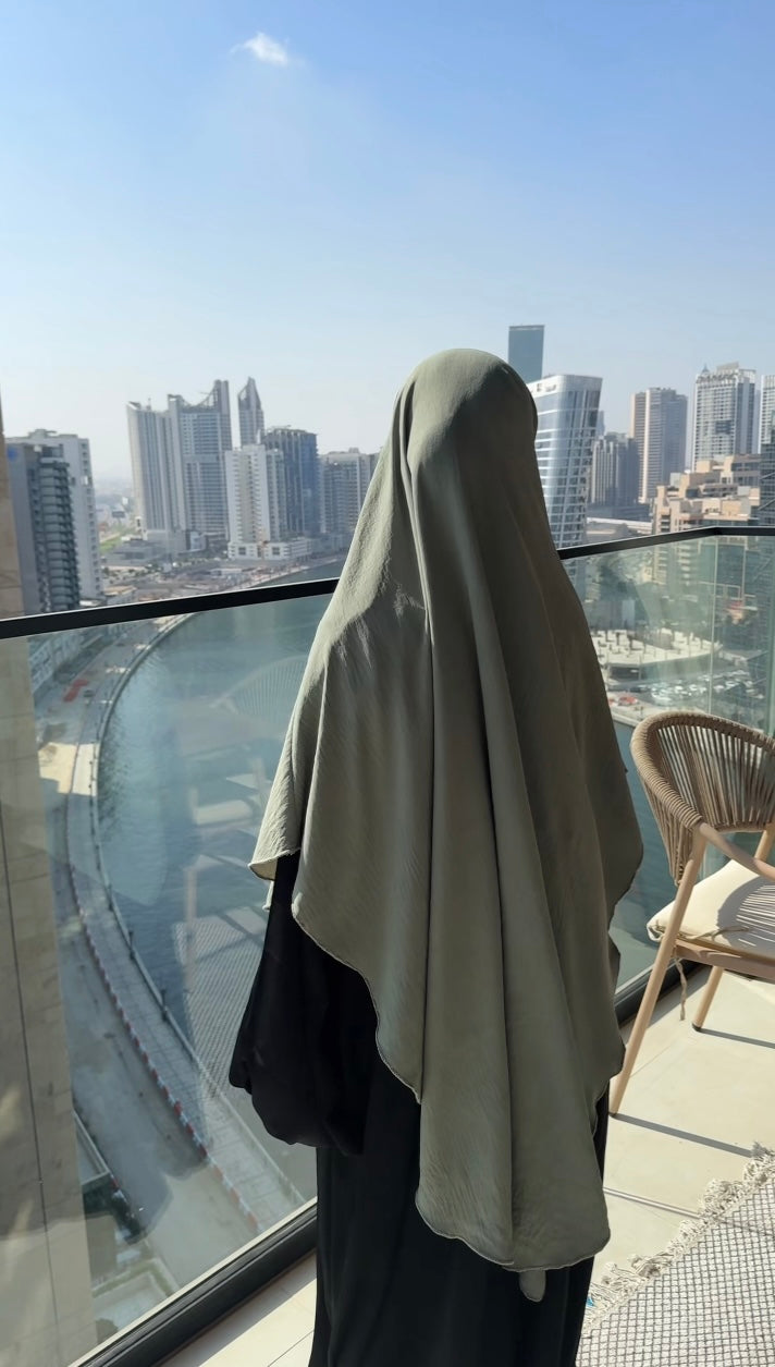 Classic one layered mint green Khimar