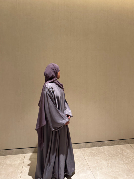 Lavender balloon sleeve abaya
