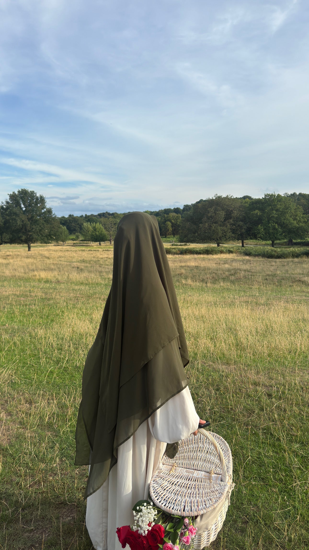 2 layered Diamond Niqab ( khaki green )