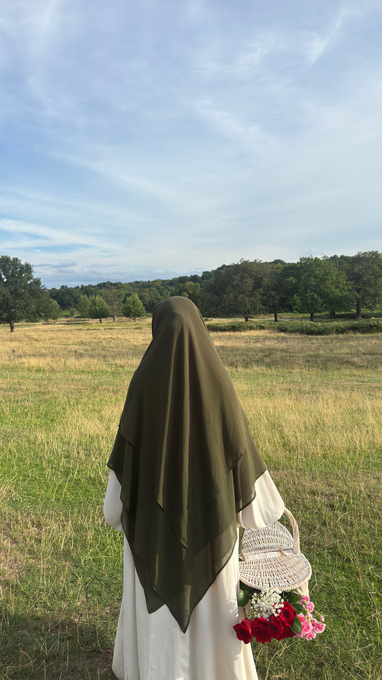 2 layered Diamond Niqab ( khaki green )