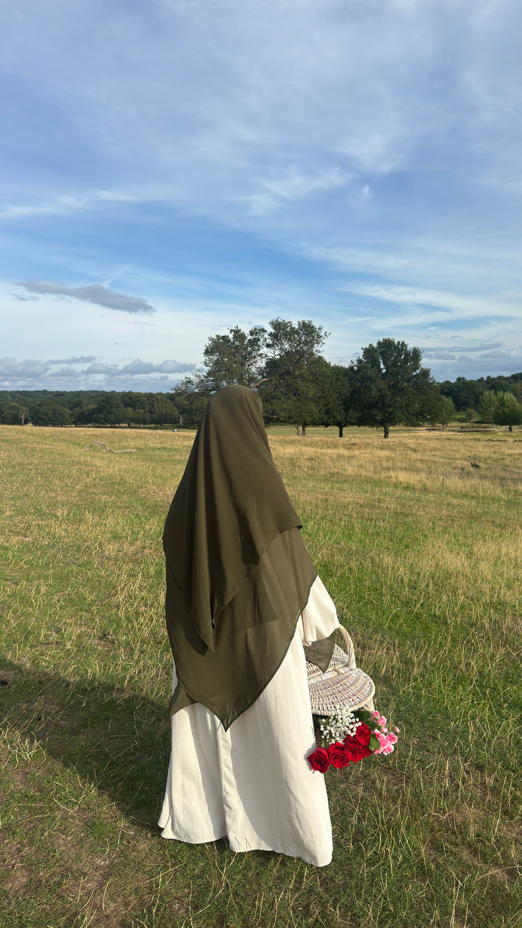 2 layered Diamond Niqab ( khaki green )