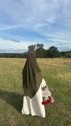 2 layered Diamond Niqab ( khaki green )