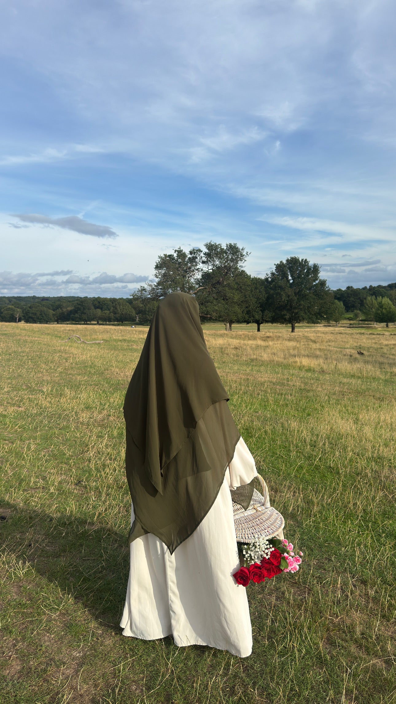 2 layered Diamond Niqab ( khaki green )